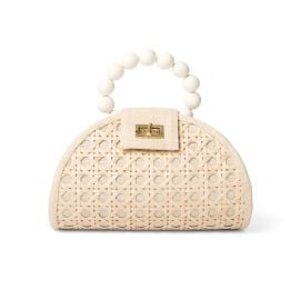 The Bella White amp Cream Rattan Woven Handbag Soli amp Sun Wolf amp Badger at Wolf & Badger